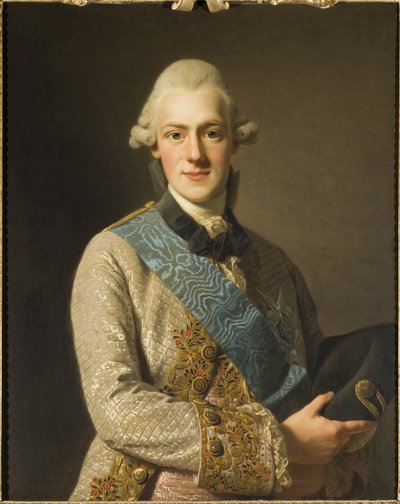Portret van prins Frederik Adolf van Zweden door Alexander Roslin