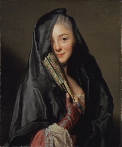 De Dame met de Sluier de Vrouw van de Kunstenaar, 1768 door Alexander Roslin