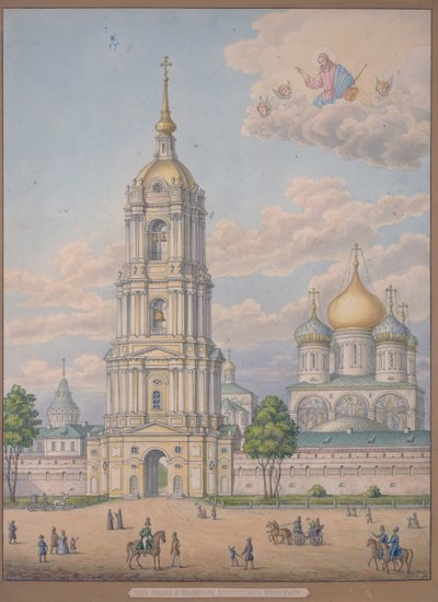Het Nieuwe Klooster van de Verlosser in Moskou, 1851 door Alexander Sergeyevich Kutepov