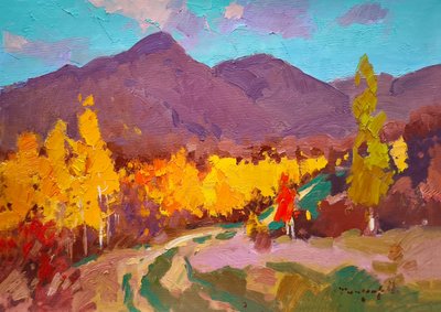 Herfstpad in de bergen door Alexander Shandor