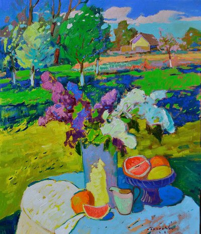 Stilleven in de lentetuin door Alexander Shandor