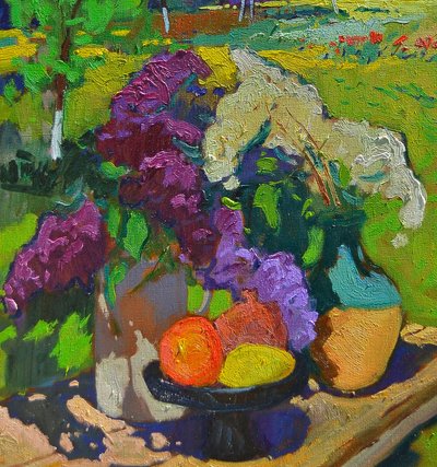 Zonovergoten seringen en fruit door Alexander Shandor