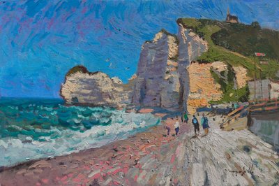 De zonnige kliffen van het strand van Étretat door Alexander Shandor