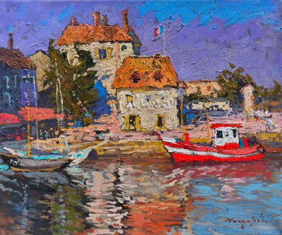 De levendige jachthaven door Alexander Shandor