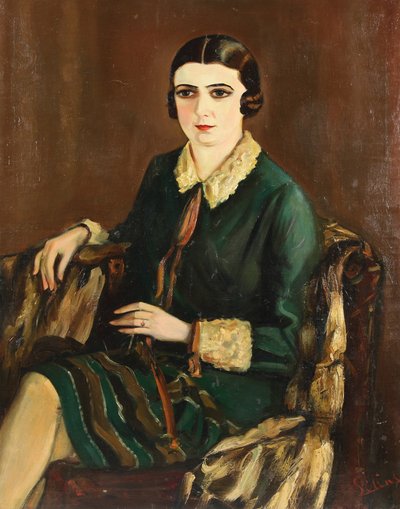 Portret van Lilya Brik 1891-1978, 1921 door Alexander Silins