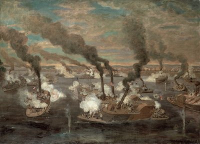 Grote Zeeslag van Memphis, Tennessee op 6 juni 1862 door Alexander Simplot