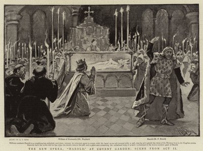 De Nieuwe Opera, Harold, in Convent Garden, Scène uit Act II door Alexander Stuart Boyd