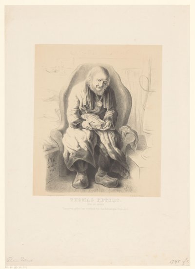Portret van Thomas Peters door Alexander Ver Huell