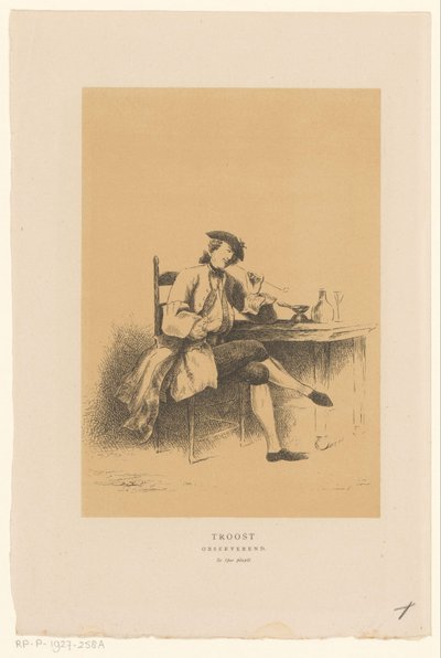 Zelfportret van Cornelis Troost door Alexander Ver Huell
