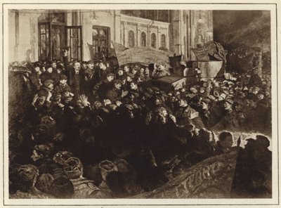 Lenins aankomst in Sint-Petersburg, Rusland door Alexander Viktorovich Moravov
