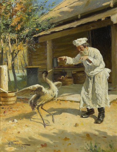 Dansende kraanvogel, 1897 door Alexander Vladimirovich Makovsky