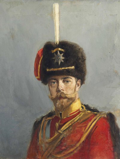 Portret van Keizer Nicolaas II (1868-1918) door Makovsky, Alexander Vladimirovich (1869-1924) door Alexander Vladimirovich Makovsky