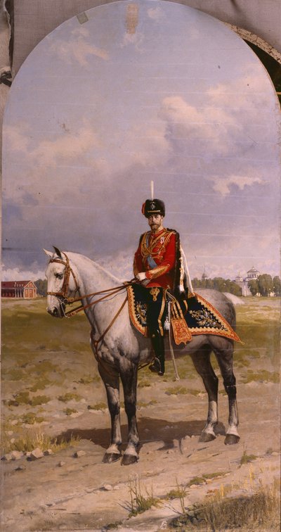 Portret van keizer Nicolaas II 1868-1918, 1908 door Alexander Vladimirovich Makovsky