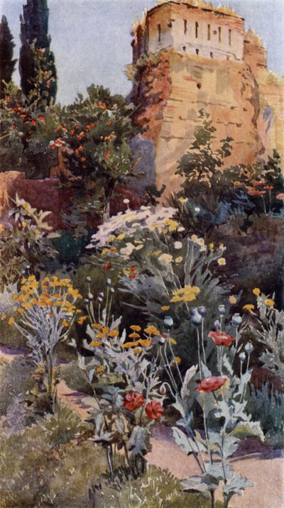 In de Tuinen van het Alhambra door Alexander Wallace Rimington