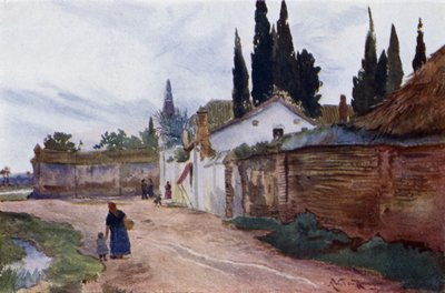 Buiten de Stadsmuren, Sevilla door Alexander Wallace Rimington