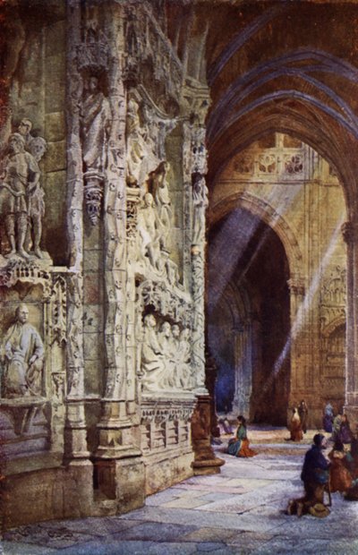 De Wandelgang, Kathedraal van Burgos door Alexander Wallace Rimington