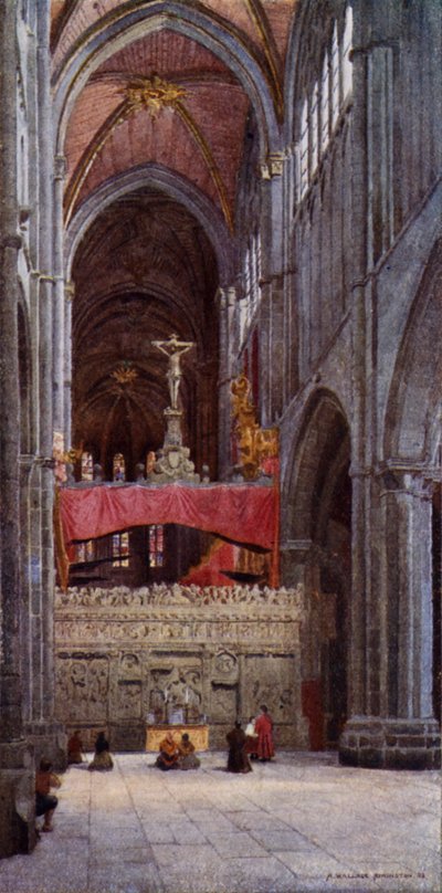 Het Schip van de Kathedraal van Avila door Alexander Wallace Rimington