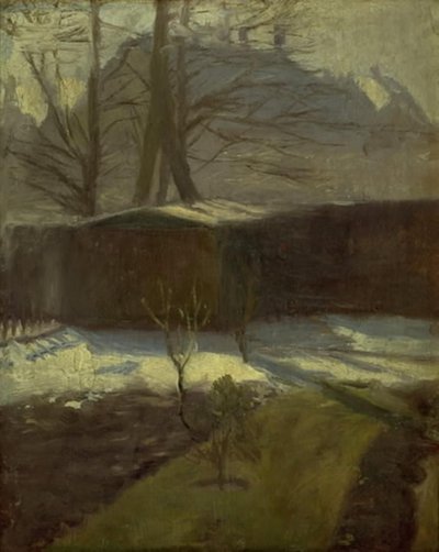 Een tuin in de winter, Helenevej. Kopenhagen door Alexander Wilde