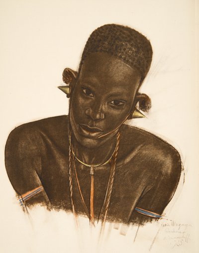 Femme MGogo (Dodoma), uit Tekeningen en Schilderijen van Afrika, uitgevoerd tijdens de Citroen Centraal Afrika expeditie, tweede missie Haardt Audouin-Dubreuil, uitgegeven Parijs, 1927 door Alexander Yakovlev