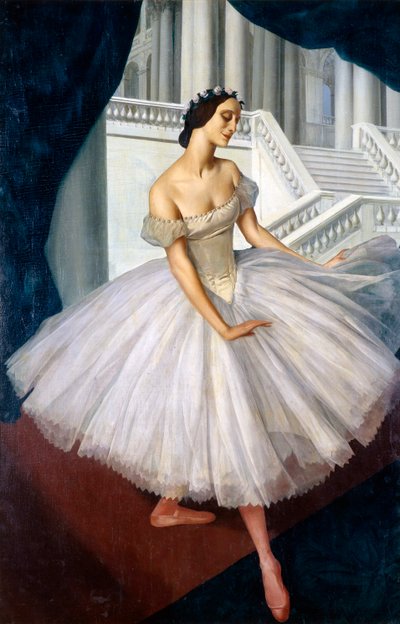 Portret van de ballerina Anna Pavlova door Alexander Yevgenyevich Yakovlev