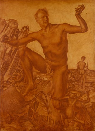 Portret van de zanger Fjodor Sjalyapin 1873-1938, 1917 door Alexander Yevgenyevich Yakovlev