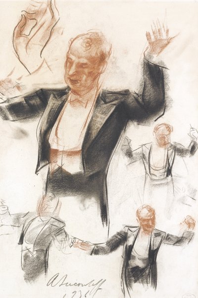 Serge Koussevitzky dirigeert door Alexander Yevgenyevich Yakovlev