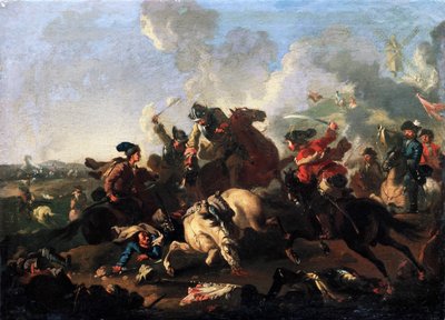 Scène uit de slag bij Poltava door Alexander von Kotzebue