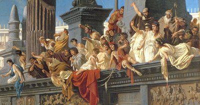 De Wagenrace, c.1882 (detail) door Alexander von Wagner