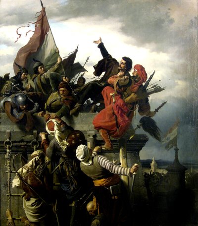Het zelfopoffering van Titusz Dugovics door Alexander von Wagner