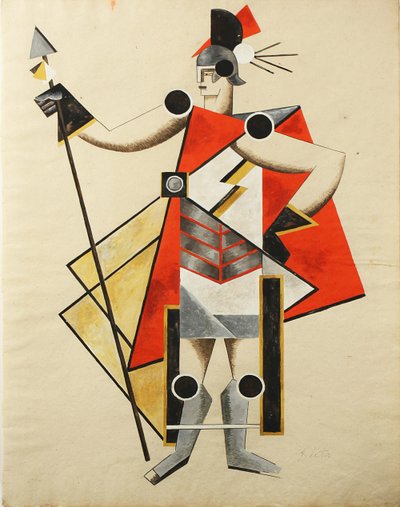 Kostuumontwerp voor het toneelstuk De Onzichtbare Dame, 1924 door Alexandra Alexandrowna Exter