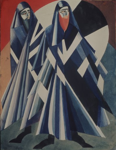 Joden. Kostuumontwerp voor het toneelstuk Salomé door O. Wilde, 1917 door Alexandra Alexandrowna Exter
