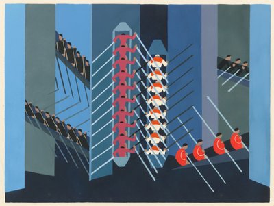 Scenisch ontwerp uit de portfolio Décors de Théâtre, 1930 door Alexandra Alexandrowna Exter