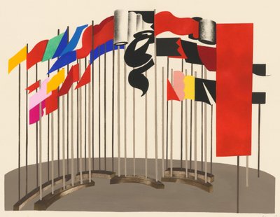 Scenisch ontwerp uit de portfolio Décors de Théâtre, 1930 door Alexandra Alexandrowna Exter