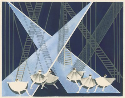 Scenisch ontwerp uit de portfolio Décors de Théâtre, 1930 door Alexandra Alexandrowna Exter