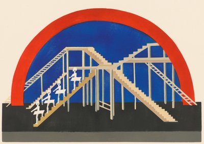 Scenisch ontwerp uit de portfolio Décors de Théâtre, 1930 door Alexandra Alexandrowna Exter