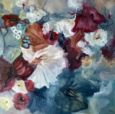Sfeervol bloemenschilderij door Alexandra Higgins