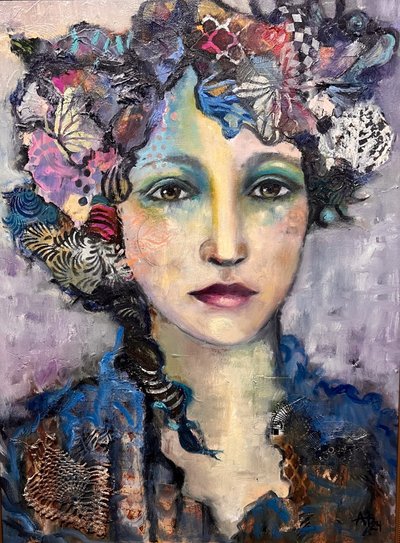 Vrouw met textuur door Alexandra Higgins