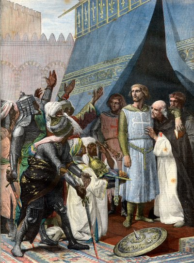 St. Louis in Jeruzalem - gravure naar Cabanel - Lodewijk IX 9 genaamd Saint Louis (Saint Louis) door after Alexandre Cabanel