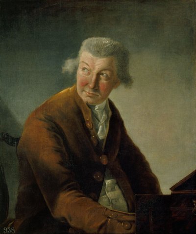 Portret van Carl Friedrich Abel 1723-1787 door Alexandre Auguste Robineau