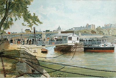 De Ponton bij Suresnes, naast de Pont des Saints Peres door Alexandre Brun