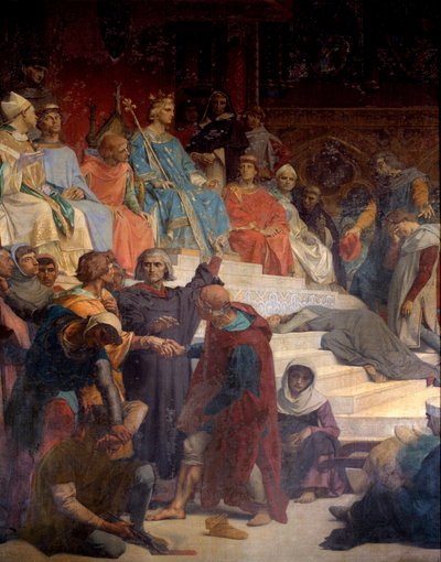 Koning Lodewijk IX (Saint Louis) (1214-1270) spreekt recht door Alexandre Cabanel