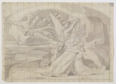 Studie voor De Dood van Mozes, 1851 door Alexandre Cabanel