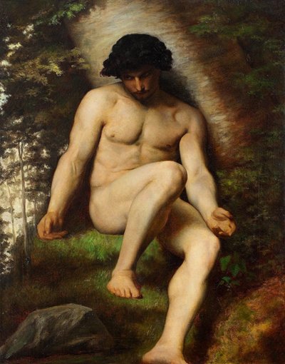 Studie van Adam voor Paradis perdu, ca. 1863 door Alexandre Cabanel