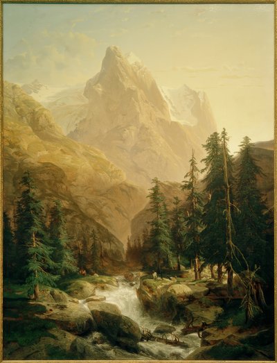 Alexandre Calame, Wetterhorn door Alexandre Calame
