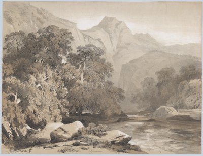 Landschap, 19e eeuw door Alexandre Calame
