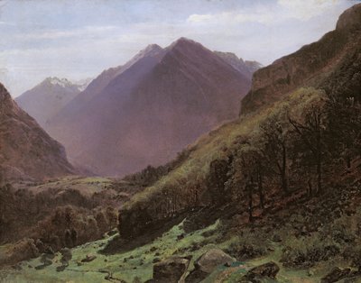 Bergstudie, c.1840-43 door Alexandre Calame