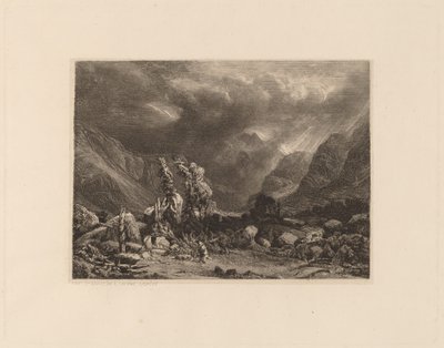 Storm in de Bergen door Alexandre Calame