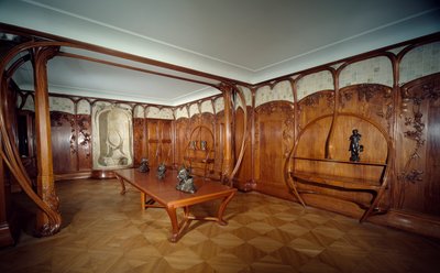 Alexandre Charpentier (1856 - 1909) met de samenwerking van Alexandre Bigot; Eetkamer circa 1901; Parijs, Musée d