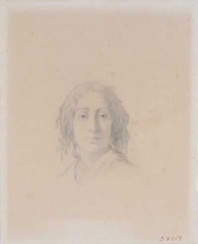 Portret van George Sand door Alexandre Damien Manceau