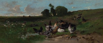 Geanimeerd landschap van kippen door Alexandre Defaux
